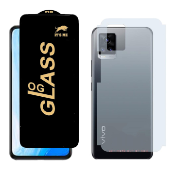 Vivo V20 Combo: OG Glass Screen Protector + Carbon Back Skin - Image 2