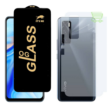 Vivo V20 SE Combo: OG Glass Screen Protector + Carbon Back Skin - Image 2