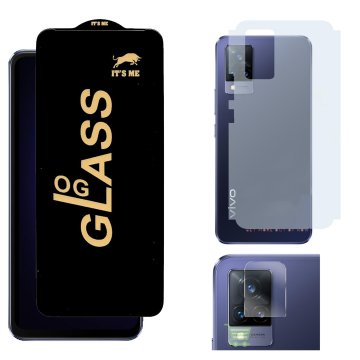 Vivo V21 3-in-1 Kit: OG Glass + Carbon Back Camera Protector - Image 2