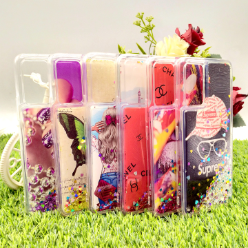 Vivo V21 Back Cover Water Glitter Shiny Ladies Soft Silicon Case