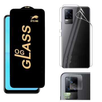 Vivo V21e 360¬∞ Clear Kit: OG Glass + Back Jelly Camera Guard - Image 2