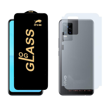 Vivo V21e Combo: OG Glass Screen Protector + Carbon Back Skin - Image 2