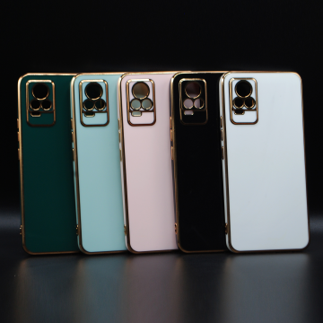 Vivo V21E Soft Multi Golden Border Camera Protection Cover - Image 2