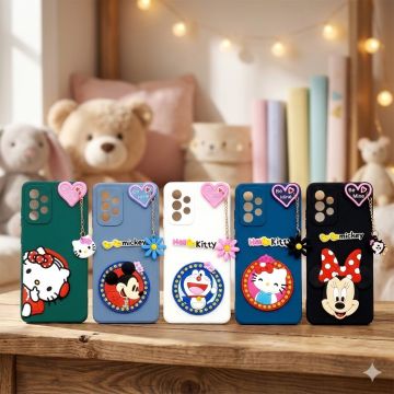 Vivo V23 Soft Silicon Case with Hello Kitty Braslate Chain - Image 2