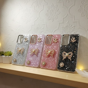 Vivo V23E Glitter Butterfly Stone Mobile Cover - Image 2