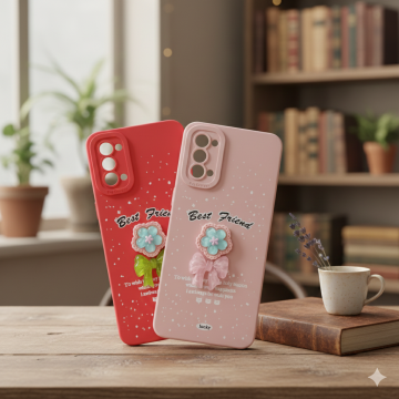 Vivo V23E Glittering Floral Pattern Mobile Cover - Image 2