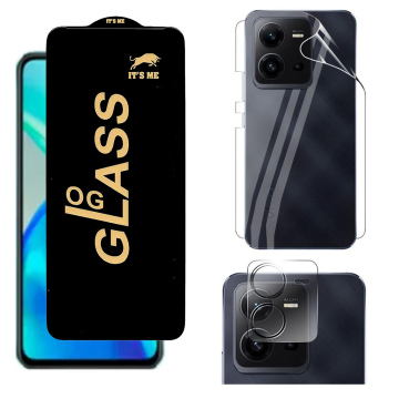 Vivo V25 360¬∞ Clear Kit: OG Glass + Back Jelly Camera Guard - Image 2