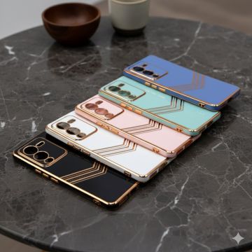 Vivo V25 Pro Multi Golden Border Camera Protection Cover