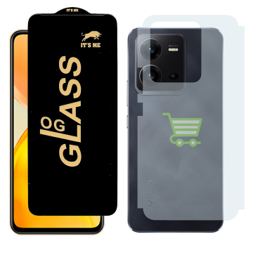 Vivo V25e Combo: OG Glass Screen Protector + Carbon Back Skin - Image 2