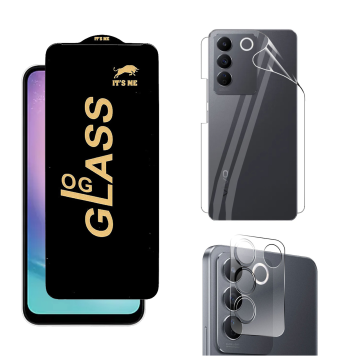 Vivo V27e 360¬∞ Clear Kit: OG Glass + Back Jelly Camera Guard - Image 2