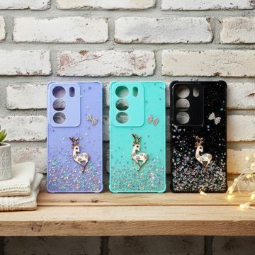 Vivo V29 5G Glitter Flower Fancy Case