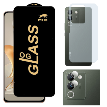 Vivo V29e 3-in-1 Kit: OG Glass + Carbon Back Camera Protector - Image 2