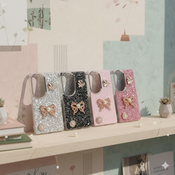 Vivo V40 Glitter Butterfly Stone Mobile Cover - Image 2