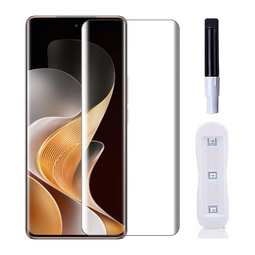 Vivo V40e UV Tempered Glass Full Glue Screen Protector - Image 2