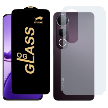 Vivo V50 Lite Combo: OG Glass Screen Protector + Carbon Back Skin - Image 2