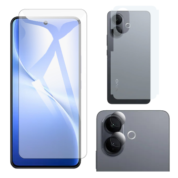 Vivo V60 Lite 3-in-1 Kit: Polish Glass + Carbon Back Camera Protector - Image 2