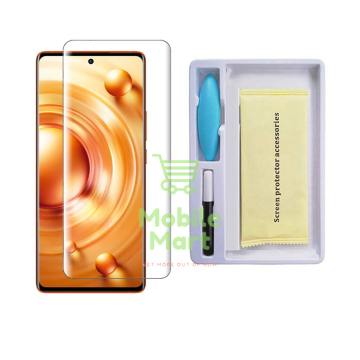 Vivo X80 Front UV Tempered Glass Protector For Fully Curved Glass For Vivo X80