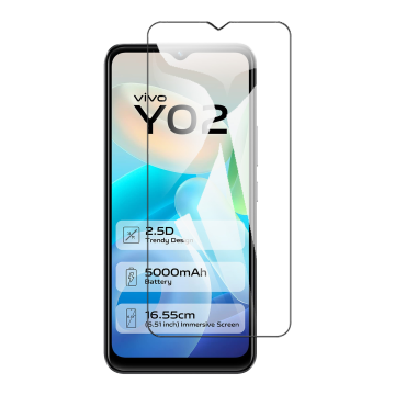 Vivo Y02 Glass Protector simple Tempered Glass For Vivo Y02  - Image 2