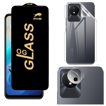 Vivo Y02T 360¬∞ Clear Kit: OG Glass + Back Jelly Camera Guard - Image 2