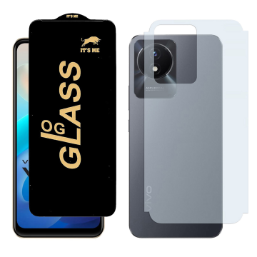 Vivo Y02T Combo: OG Glass Screen Protector + Carbon Back Skin - Image 2