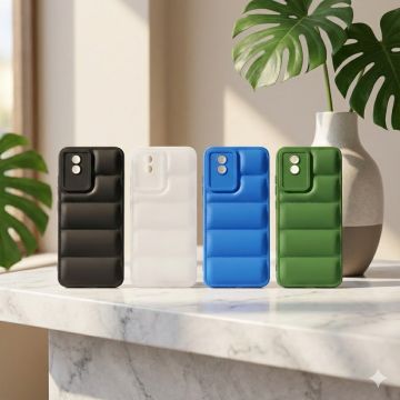 Vivo Y02T Multicolour Soft Case - Puff Mobile Cover