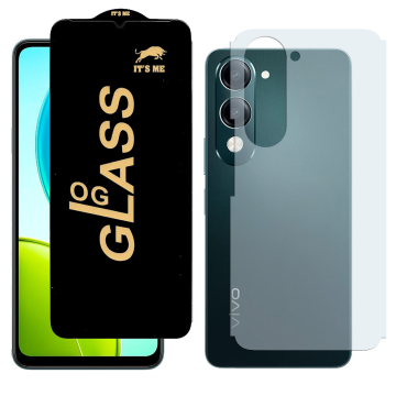 Vivo Y04 Combo: OG Glass Screen Protector + Carbon Back Skin - Image 2