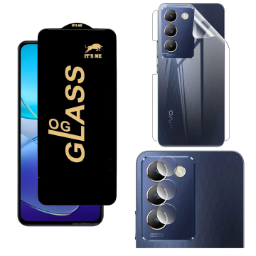 Vivo Y100 4G 360¬∞ Clear Kit: OG Glass + Back Jelly Camera Guard - Image 2