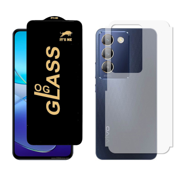 Vivo Y100 4G Combo: OG Glass Screen Protector + Carbon Back Skin - Image 2