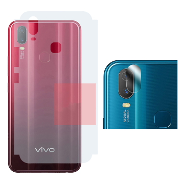 Vivo Y11 Clear Back Kit: Carbon + Camera Lens Protector - Image 2