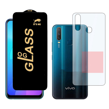 Vivo Y12 Combo: OG Glass Screen Protector + Carbon Back Skin - Image 2