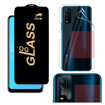 Vivo Y12A 360¬∞ Clear Kit: OG Glass + Back Jelly Camera Guard - Image 2