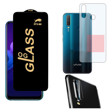 Vivo Y15 3-in-1 Kit: OG Glass + Carbon Back Camera Protector - Image 2