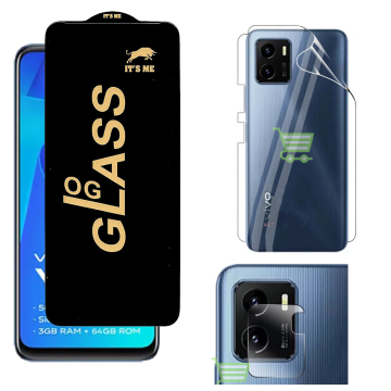 Vivo Y15c 360¬∞ Clear Kit: OG Glass + Back Jelly Camera Guard - Image 2