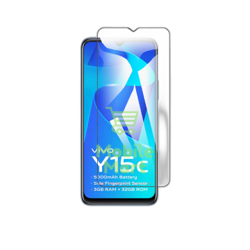 Vivo Y15c Glass Protector simple Tempered Glass For Vivo Y15c  - Image 2