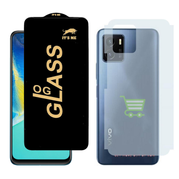 Vivo Y15s Combo: OG Glass Screen Protector + Carbon Back Skin - Image 2