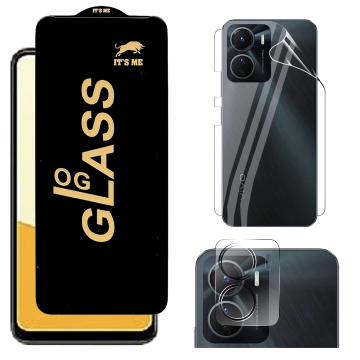 Vivo Y16 360¬∞ Clear Kit: OG Glass + Back Jelly Camera Guard - Image 2
