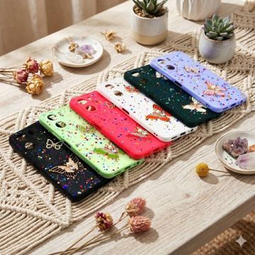 Vivo Y16 Glitter Butterfly Style Mobile Cover