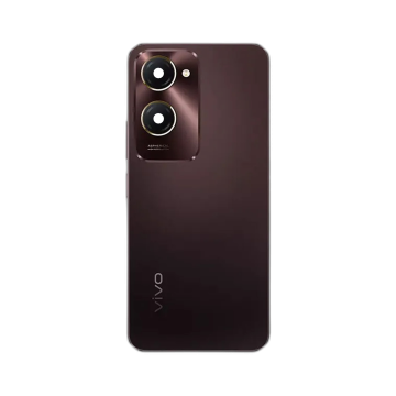 Vivo Y18 Housing Middle Frame With Side Button and Replacement Battery Back Door For Y18 - Brown - Image 2