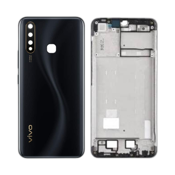 Vivo Y19 Rear Complete Body Casing Housing With Camera Lens Replacement For Vivo Y19 - Black - Image 2