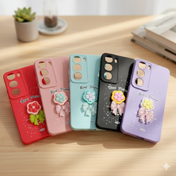 Vivo Y19s Glittering Floral Pattern Mobile Cover - Image 2