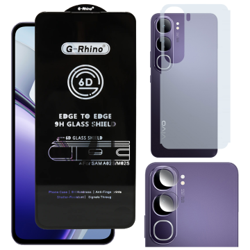 Vivo Y200 3-in-1 Kit: OG Glass + Carbon Back Camera Protector - Image 2