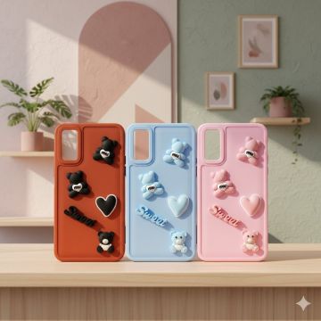 Vivo Y20A Fancy Heart Glitter Sweet Style Cover Case - Image 2