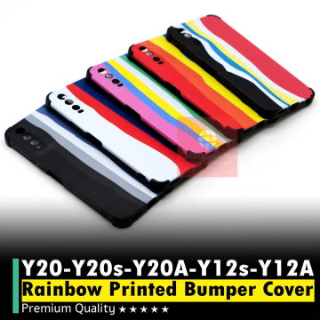 Vivo Y20A Rainbow Multicolour 3D Bumper Matte Cover - Image 2