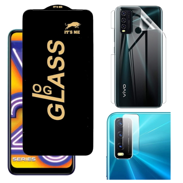 Vivo Y20i 360¬∞ Clear Kit: OG Glass + Back Jelly Camera Guard - Image 2