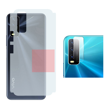 Vivo Y20i Clear Back Kit: Carbon + Camera Lens Protector - Image 2
