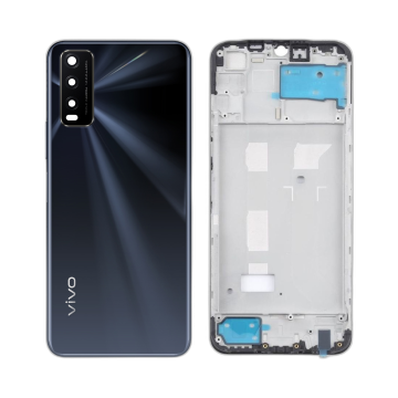 Vivo Y20s Rear Complete Body Casing Housing With Camera Lens Replacement For Vivo Y20s - Black - Image 2