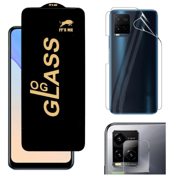 Vivo Y21 360¬∞ Clear Kit: OG Glass + Back Jelly Camera Guard - Image 2