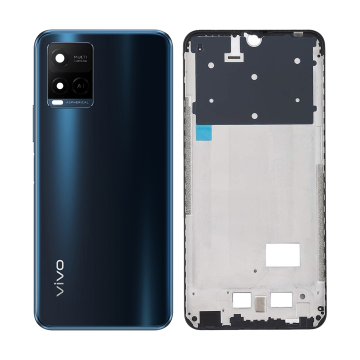 Vivo Y21 Rear Complete Body Casing Housing With Camera Lens Replacement For Vivo Y21 - Blue - Image 2