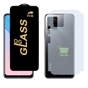 Vivo Y21A Combo: OG Glass Screen Protector + Carbon Back Skin - Image 2