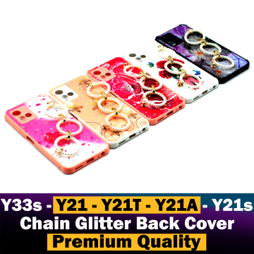 Vivo Y21s Back Cover Chain Glitter Beauty Vivo Y21s Case For Girls - Image 2